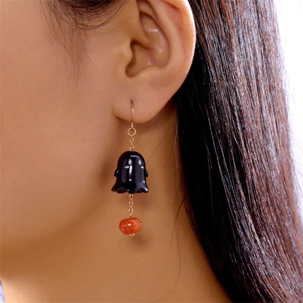 Trick or Treat Pumpkin Ear Studs Zinc Zinc Alloy Ghost Dangle Earrings Halloween Earrings  All Saints' Day