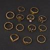 Set of Rings, Vintage Crown, Big Palm, Elephant 13-piece Set of Rings