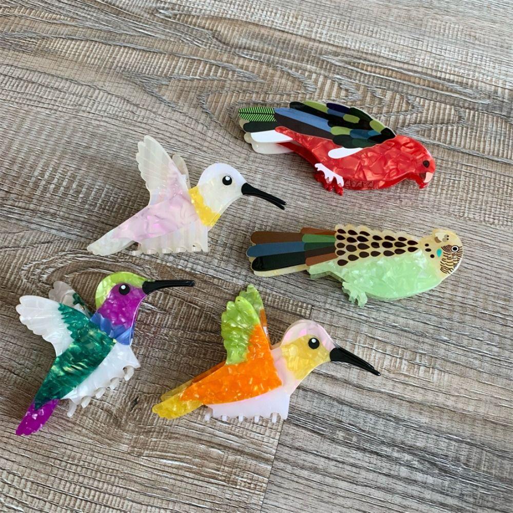 Grasp Acetic Acid Hair Claw Cute Cartoon Animal Shark Clip Fashion Bird Hair Clip  Girls