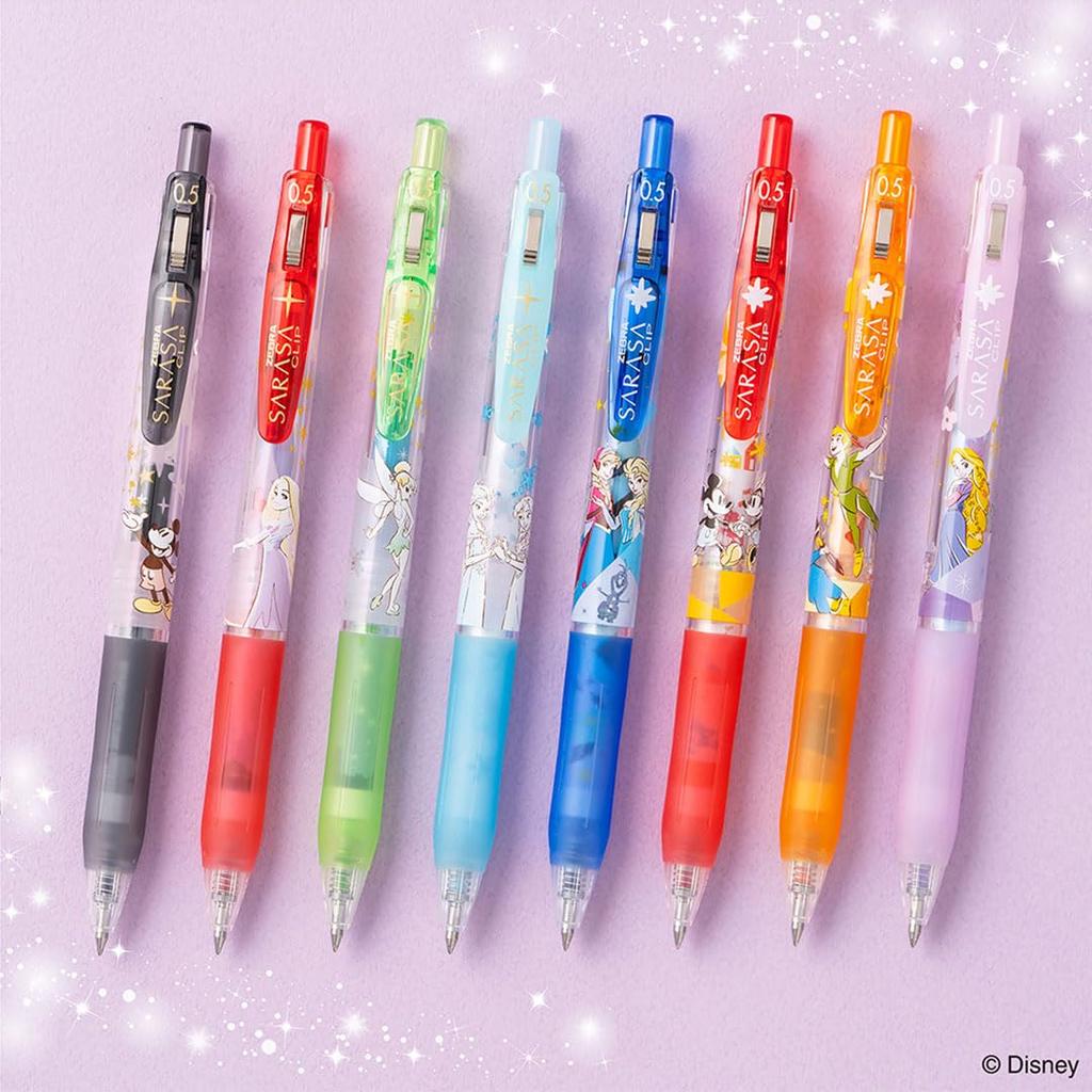 Zebra Sarasa Clip Gel Ballpoint Disney Fantasy Limited Edition Disney 8 Pens Set A Set ZEBRA Pens, 0.5mm, Design, (4-Color + 4-Color B) JJ29-DSF