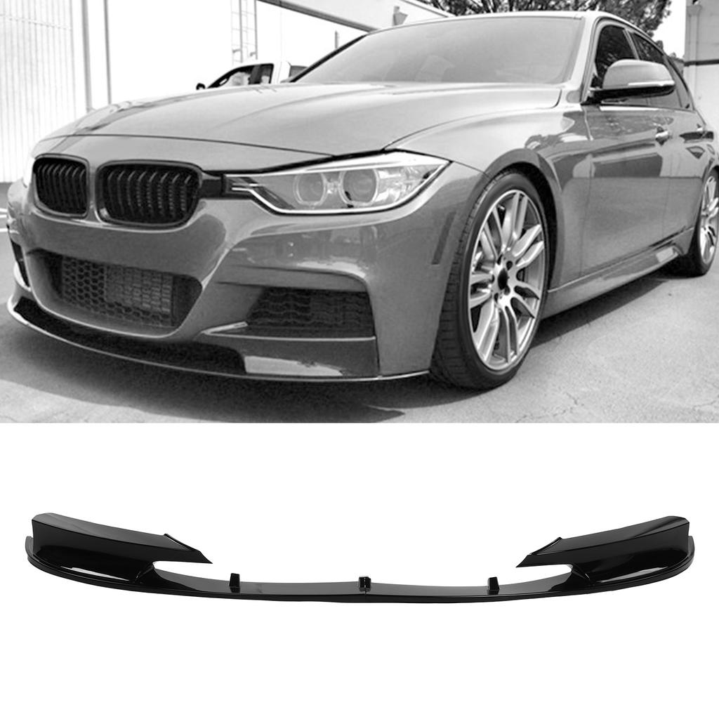 2Pcs Front Bumper Splitter Lip Body Kit Deflector Fit for 3‑Series F30 F35 2012‑2018Glossy Black