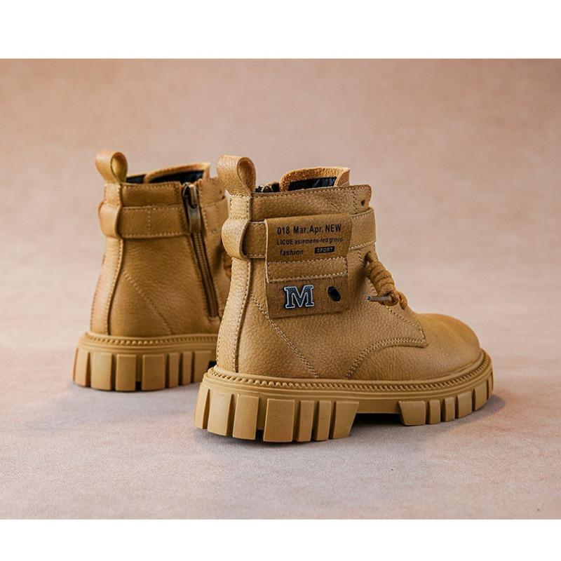 Mode lässig kinder einzigen stiefel herbst und winter neue Britischen stil kleiner junge baumwolle stiefel Martin stiefel