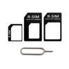 19711 kit adaptateur sim 4 pièces convenant à tous les téléphones et les tablett