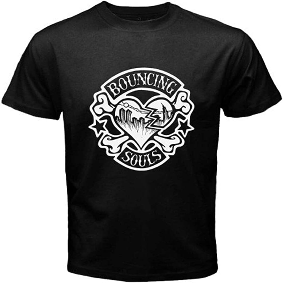 Bouncing Souls Rocker Heart Men s Graphic T Shirt 4XL чёрный