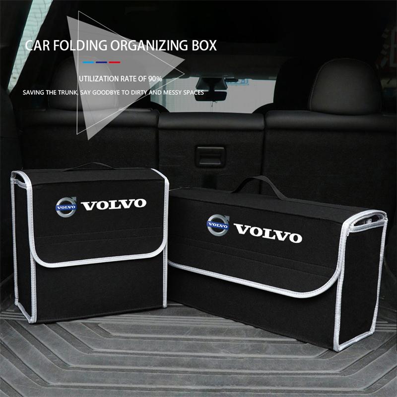 Volvo Car Trunk Organizer Box Large Capacity Folding Storage Bag For Xc60 Xc90 V40 V60 S60 V50 V90 S80 C40 XC40 V70 XC70 C30 C70