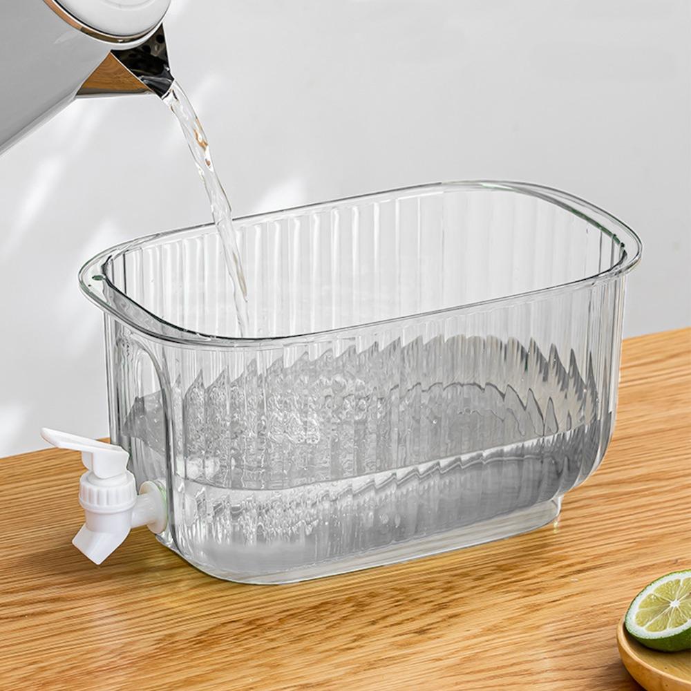 PET Beverage Dispenser 4L Water Dispenser Thickened Drink Dispenser  For Home