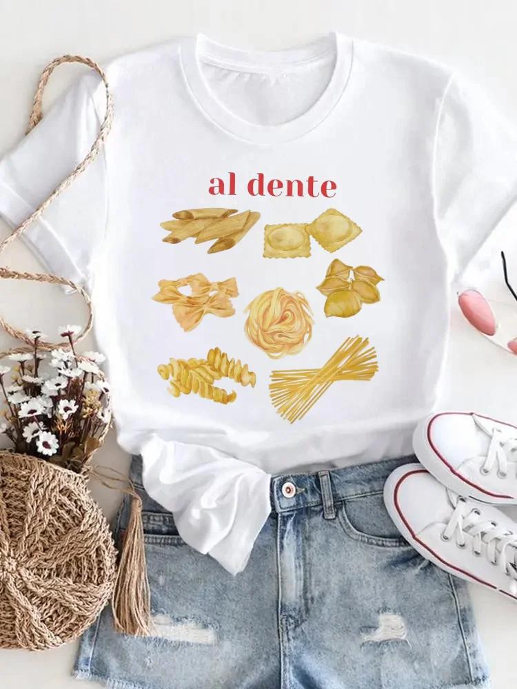 Camiseta de Verano de Manga Corta con Estampado Casual de Moda para Mujer con Patrón de Fruta de Limón, Ropa de Moda con Cuello Redondo de Tejido de Poliéster
