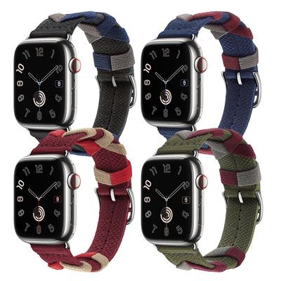 Watchband Braided Strap for Apple Watch Band 49mm 44mm 40mm 45mm 49mm 41mm 38mm Original Nylon Loop IWatch Series 9 8 SE 7 6 5 4 3 Ultra 2