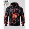 3D Print Halloween Women's Hoodie Haunted House Ghost Pumpkin Bat Lightning Full Print Pullover Long Sleeve Sweatshirt