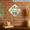 2D Flach, 1 Stück Vintage Ruhestand-Themen-Aluminiumschild, Lustige Deutsche Slogan-Wandkunst, Rustikales Aluminiumschild, Geeignet für Wohnzimmer, Arbeitszimmer, Büro