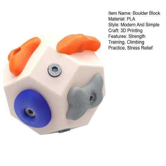 Handcrafted Boulder Block Finger Strength Precision Building 3D Rock Climbing Training Ball Climbing Simulation Boulder Rock Climbers Gift