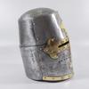 Medieval Crusader Helmet, Templar Helmet, Templar Knight Helmet Brass Cross, Medieval Armor Silver Finish Cosplay Helmet