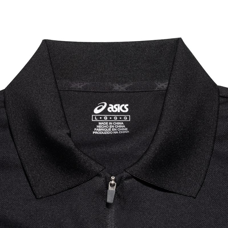 Asics Solid Color Polo Shirt Unisex Tops Black 2203A213-001