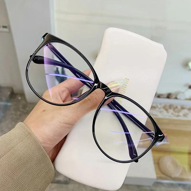 New Transparent Computer Glasses Frame Women Men Anti Blue Light Round Eyewear Blocking Glasses Optical Spectacle Eyeglass
