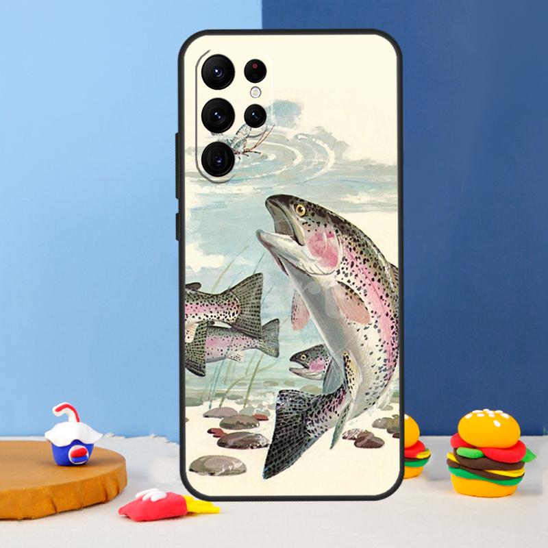 Trout Fishing Phone Case For Samsung Galaxy S25 Ultra S9 S10 S20 S21 S22 Plus S23 FE S24 Ultra Cover Coque