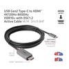 Club 3D USB Gen2 Type C to HDMI 2.1 Active Cable, Male/Male, 3m, 4K120Hz, 8K60Hz, HDR10+, DSC 1.2 Support (CAC-1587)