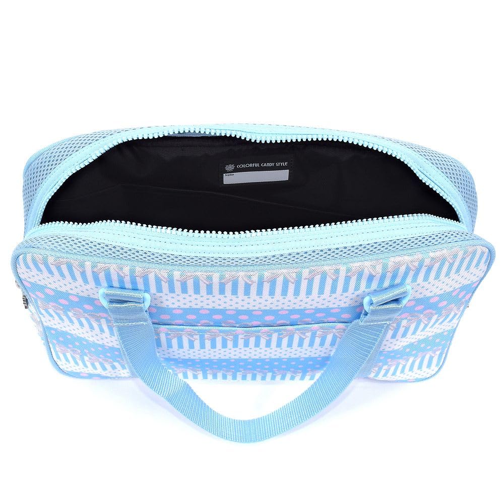 BUNTER CANDY-STIL Kalligraphie und für die Grundschule Tasche Kalligraphie-Tasche mit Schulter Verzaubert durch Polka Dots und Spitzenbänder NN103000 Tasche,