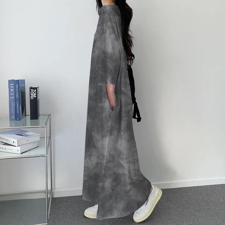 Korean Style Tie-Dye Short-Sleeve T-Shirt Dress – Women's Trendy Summer Fashion