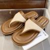 Fashion Round Toe Clip-toe Women Sandals Fashion Open Toe Soft Sole Flip Flops Summer Simple Comfortable Non-slip Vacation Beach Shoes