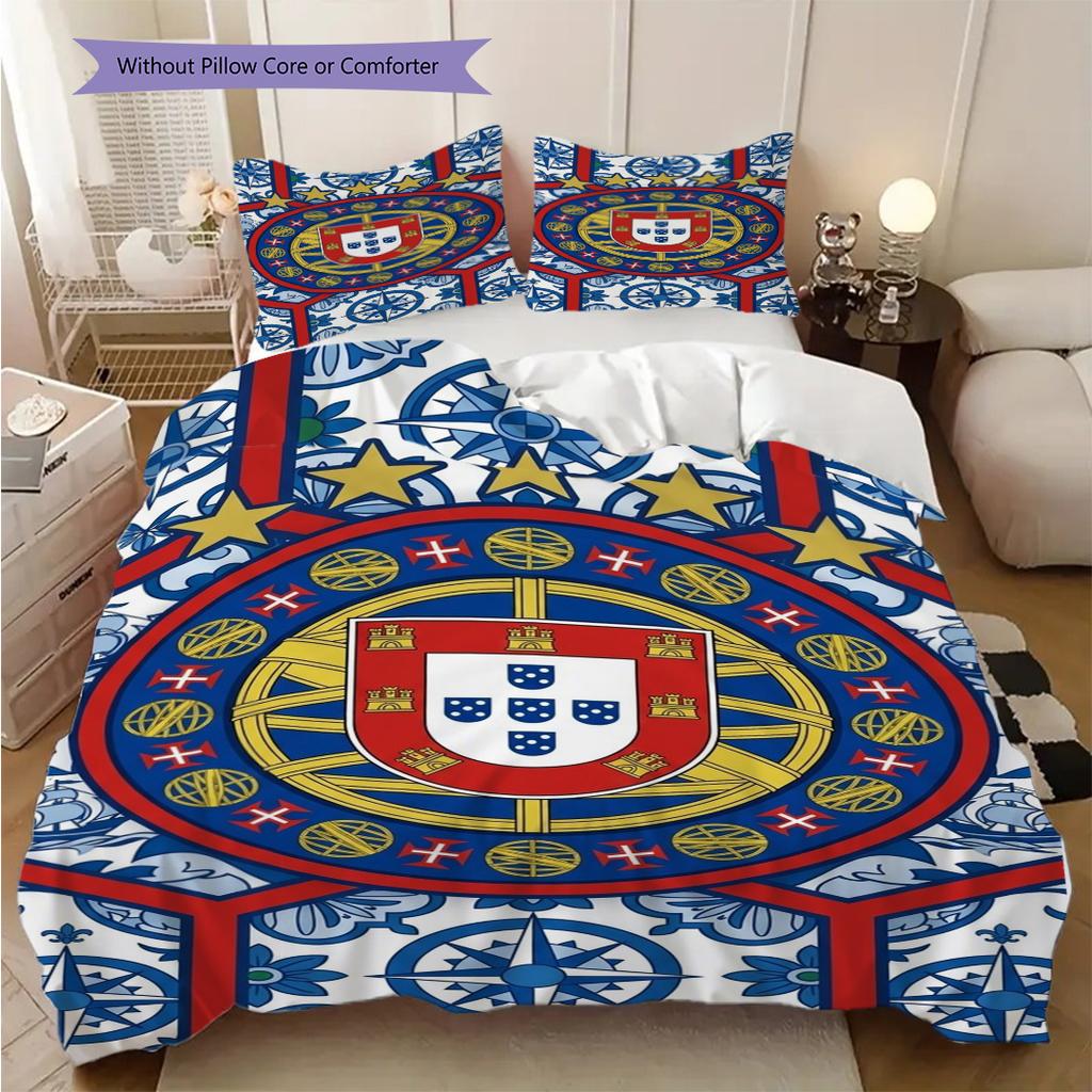 Royal Portuguese Heritage Bedding (1 * duvet cover + 2 * pillowcase, without core) Bedding set Duvet cover and pillowcase Christmas birthday gift