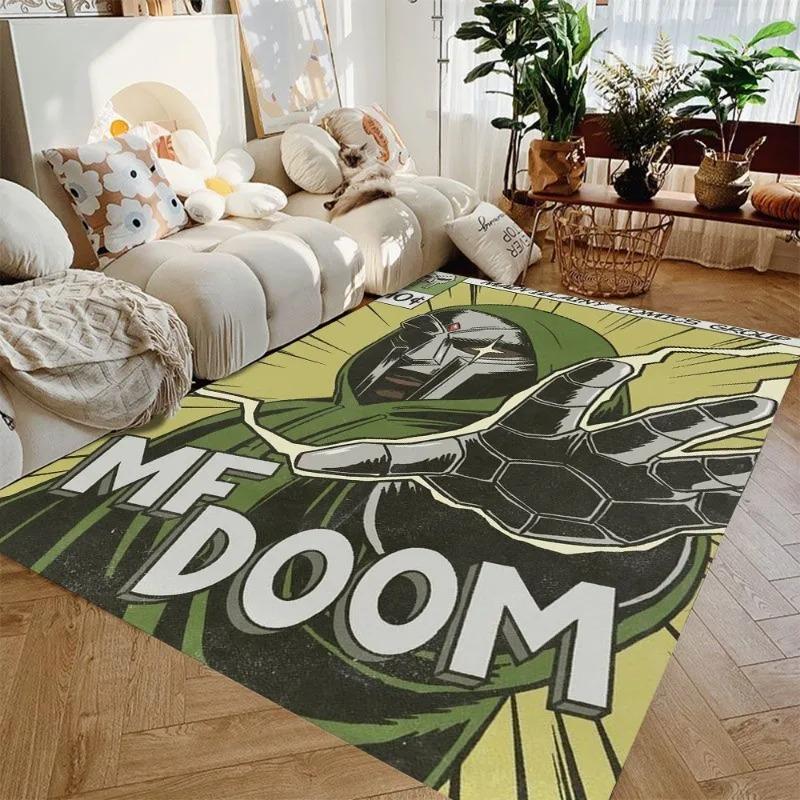 Doom Album Cover Rug, Hip-Hop Album Cover Decoration MF DOOM Hip-hop Band Music Decorative Rug Modern Home Popular Carpet