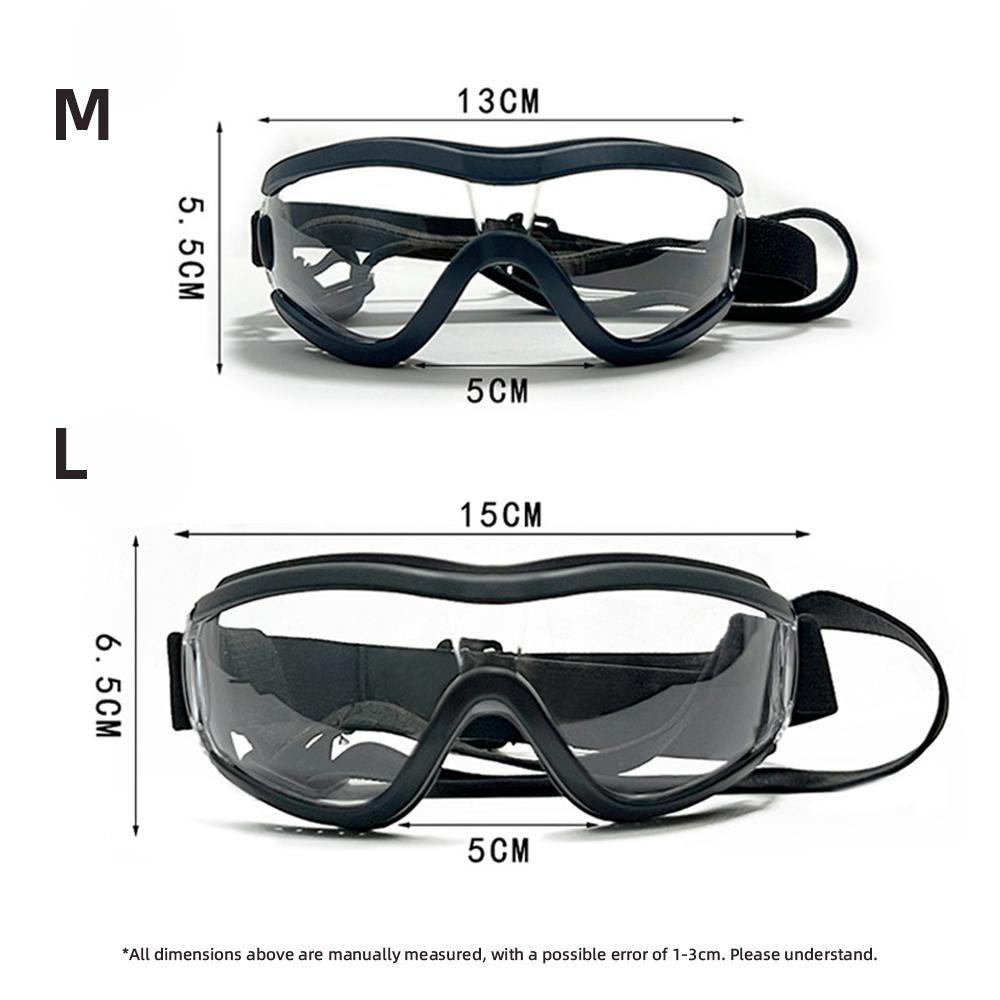 Custom Logo Packaging Dog Sunglasses Dog Goggles UV Wind Dust Fog Protection Pet Glasses Eye Wear with Adjustable Strap