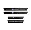 1/4/5Pcs Car Door Sill Scuff Plate Decor Carbon Fiber Stickers For Volkswagen VW Golf Polo Passat Tiguan Touareg Magotan Touran