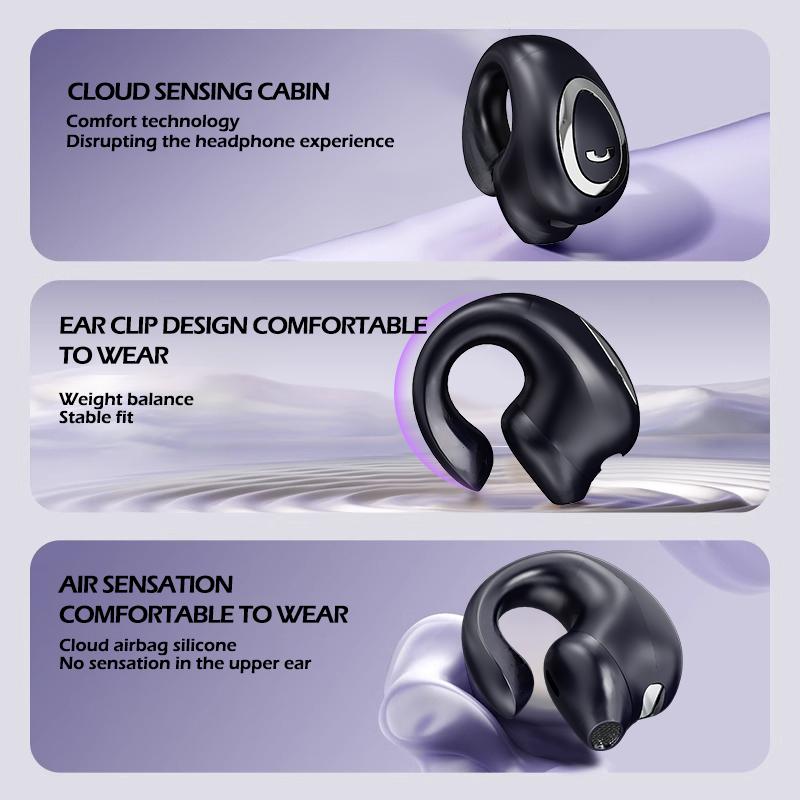 S9 Single Ear Bluetooth Wireless Earphone Ear-Clip Design Headphone Noise Reduction Bluetooth 5.3