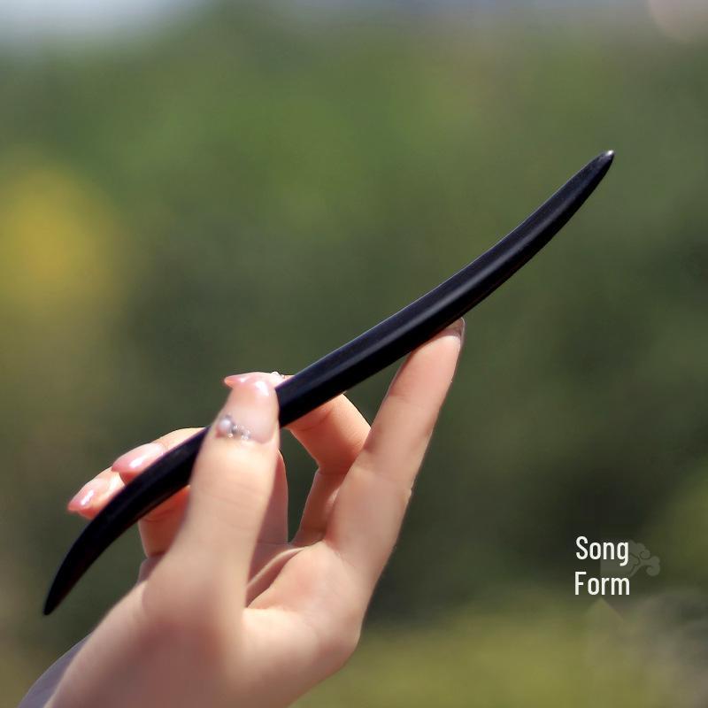 Peach Wood Ancient Style Hairpin for Qipao and Hanfu Headwear