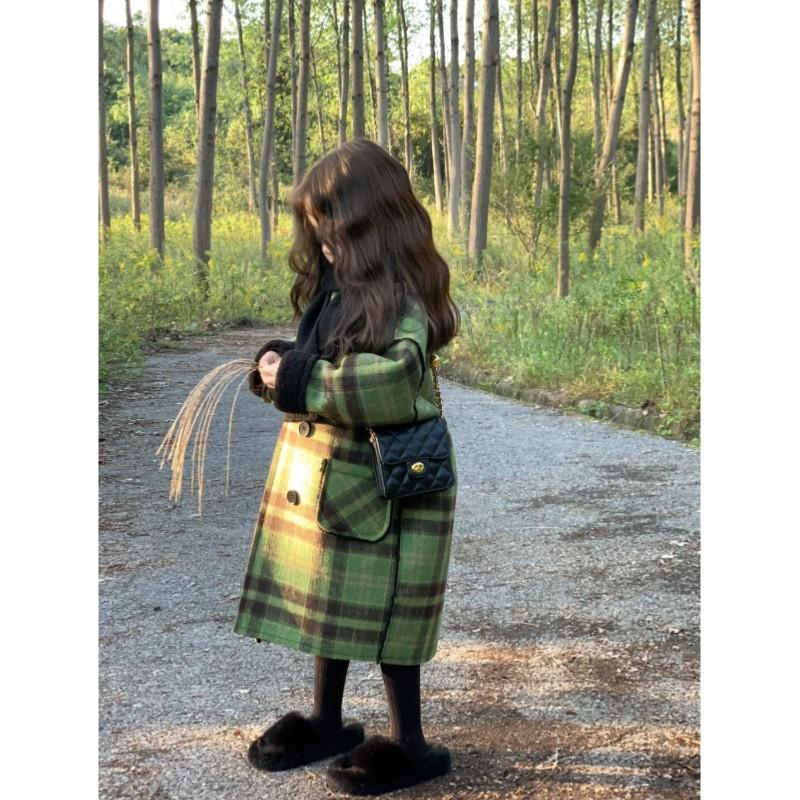 Девочки Осенне-зимнее шерстяное пальто Оверсайз Детский элегантный флисовый шерстяной блейзер