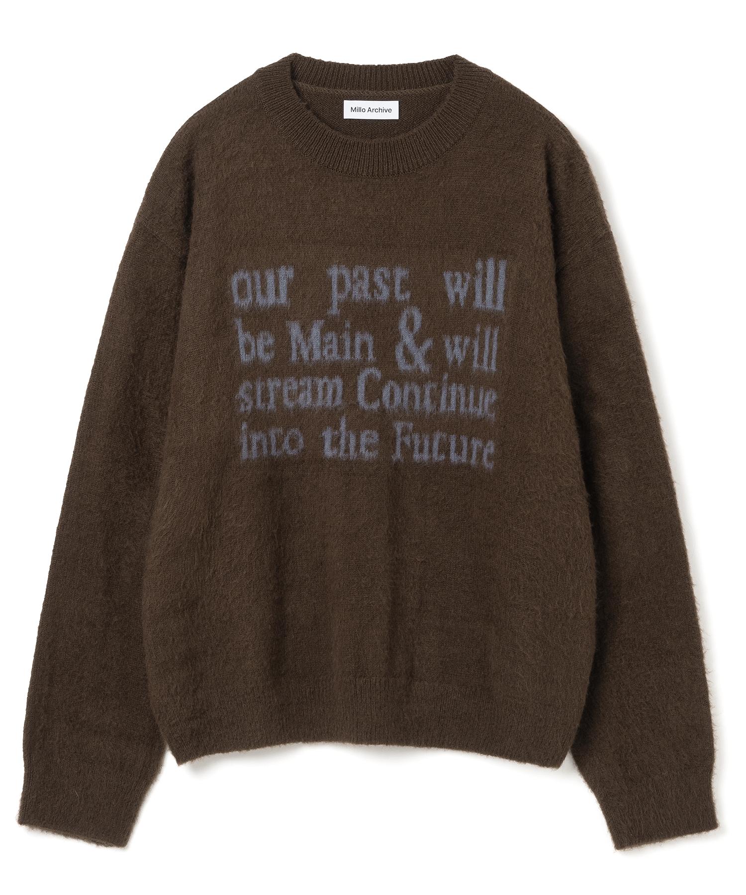 Milo Archive Glory Text Knit [Brown] Deep Blue/Xl