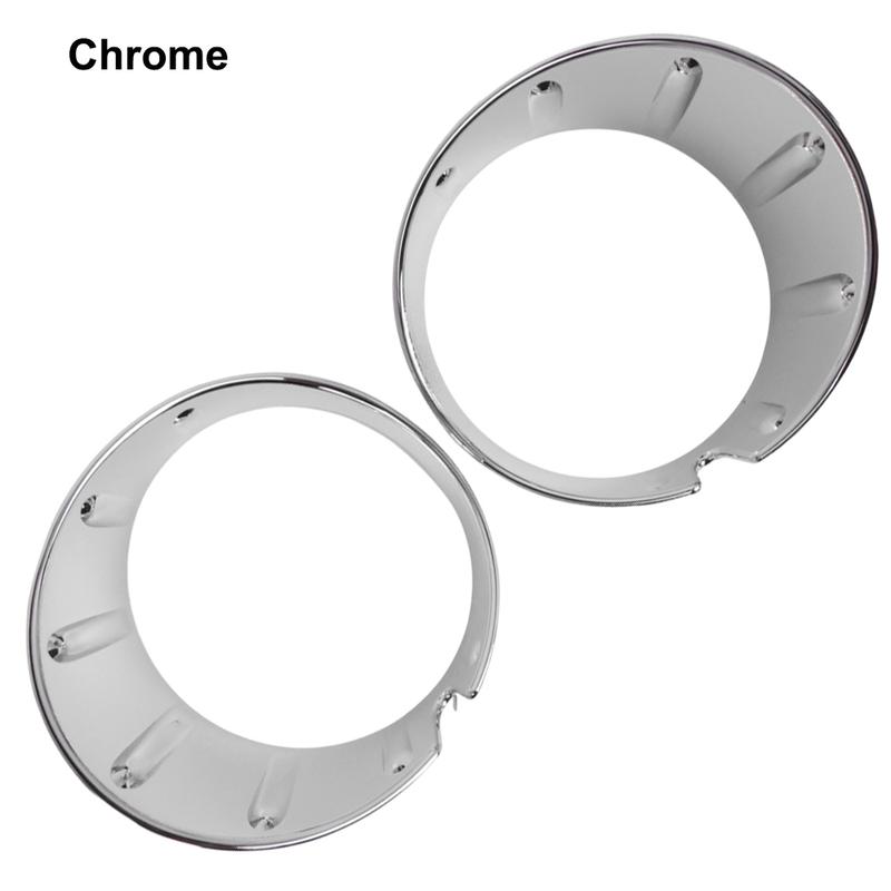 2Pcs Chrome/Black Front Fog Light Cover Fog Light Trim Ring For Mini Cooper R56 R55 R57 51117248791 51117248792 Car Accessories