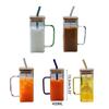 Colorful Glasses Drinkware Coffee Cup Square Shaped Cup for Cocktails Beverage