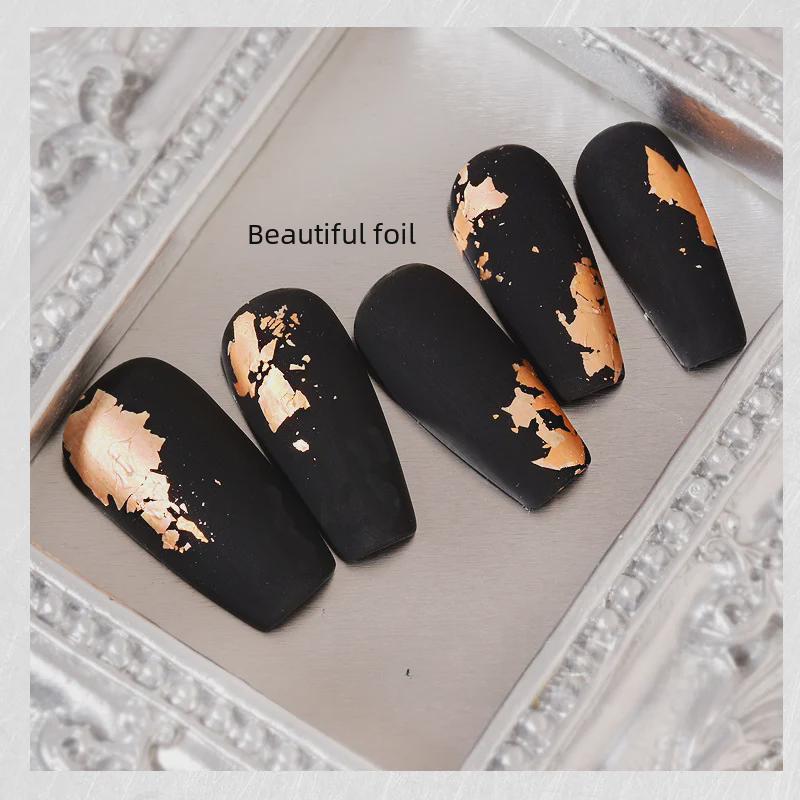 Ultra-Thin Gold & Platinum Nail Art Sequins with Aurora Cellophane