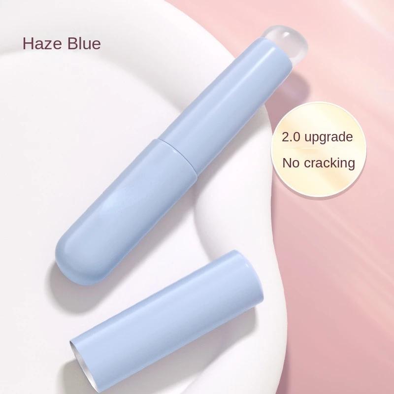 

Силиконовая кисточка для губ с ручкой из АБС-пластика, портативный аппликатор для помады и бальзама для губ с колпачком, идеальная растушевка и растушевка 1PC синий