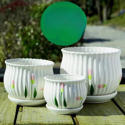 Большой керамический цветочный горшок с поддоном для сциндапсуса, хлорофитума и суккулентов