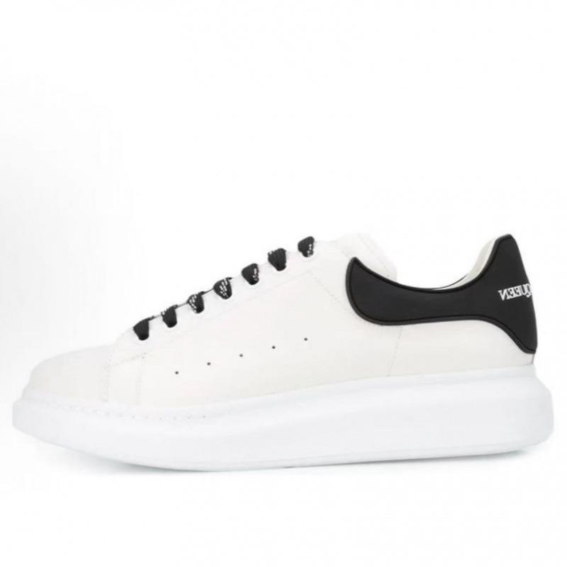 Original Mcqueen White Shoes Cowhide Versatile Board Shoes Men'S And Women'S Platform Muffin Shoes Increased By 5Cm