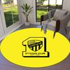 Al-Ittihad FC Round Area Rug,Carpet Rug for Living Room Bedroom Sofa Playroom Decor,Non-slip Floor Mat
