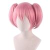 Anime 35CM Puella Magi Madoka Magica Madoka Kaname Cosplay Parochňa Ružové Clip Ponytails Tepelne Odolné Syntetické Vlasy Parochne + Sieťka na Parochňu