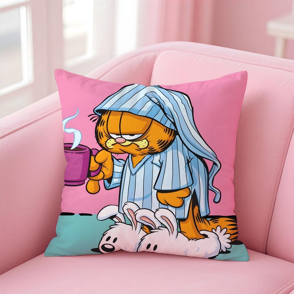 Garfield Cushion Cover Home & Car Multi-Scene Pillow Cover - Reversible, Soft & Durable for Daily Use
