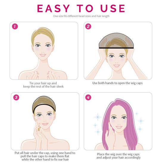 Vysoce elastická podšívka paruky Kryt čepice Příslušenství Síťovaný příčesek do vlasů