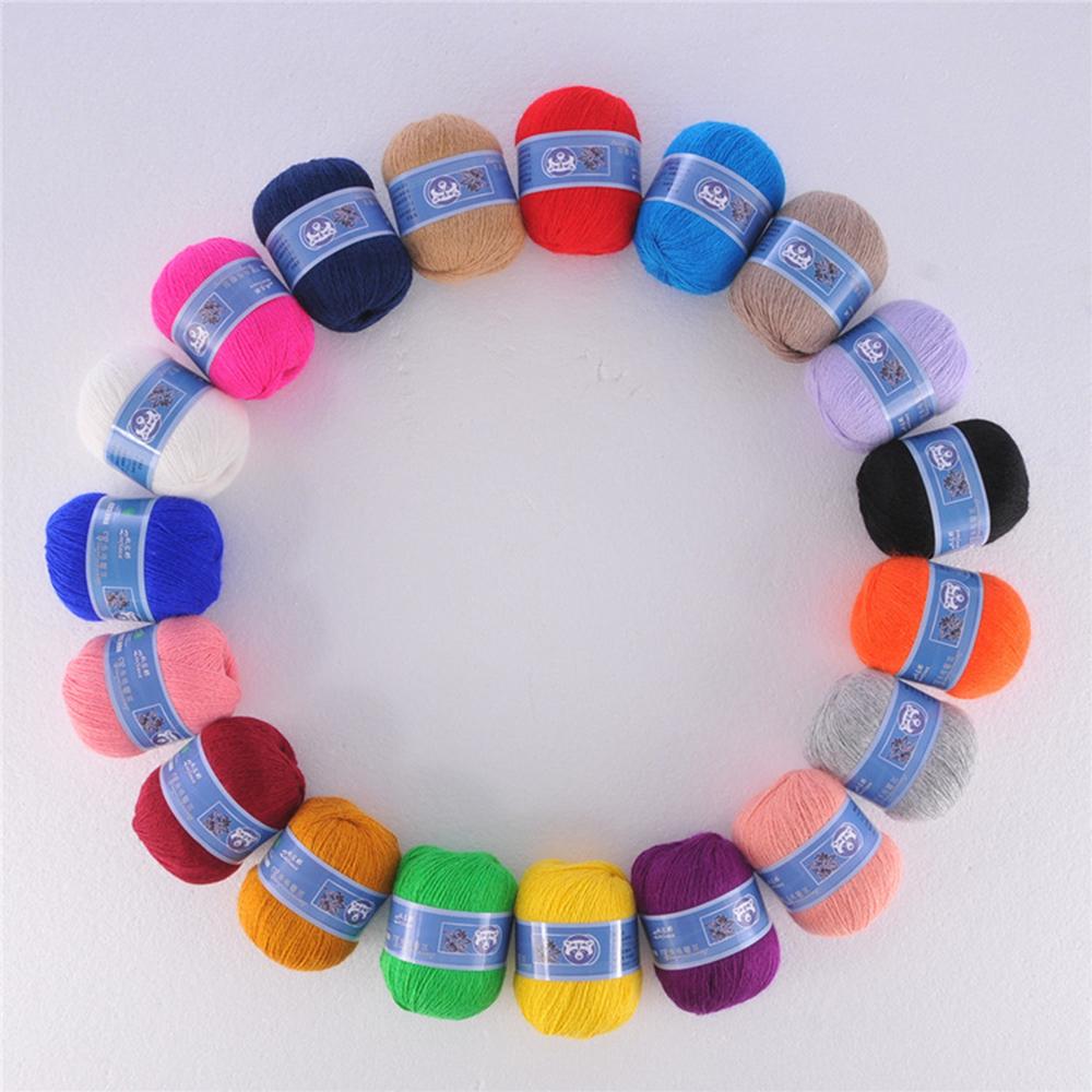 100Grams Soft Rainbow Color Cotton Fibres Wool Yarn Hand-woven Thick Warm Scarf Sweater Sofa Cushion DIY Clothing Accessories