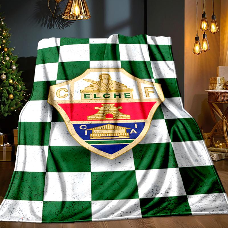 Football Elche Crest Design Blanket Lightweight Ideal Bedding Blanket Perfect for Travel, Camping, Living Rooms, Offices, Sofas, Fan Christmas gift