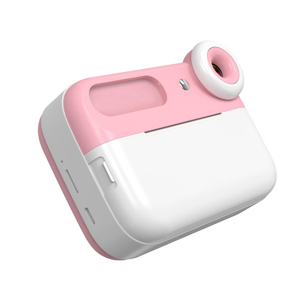 Cameră selfie pentru copii cu ecran tactil de 3,0 inchi Cameră cu imprimare instantanee de 48 MP (Roz)