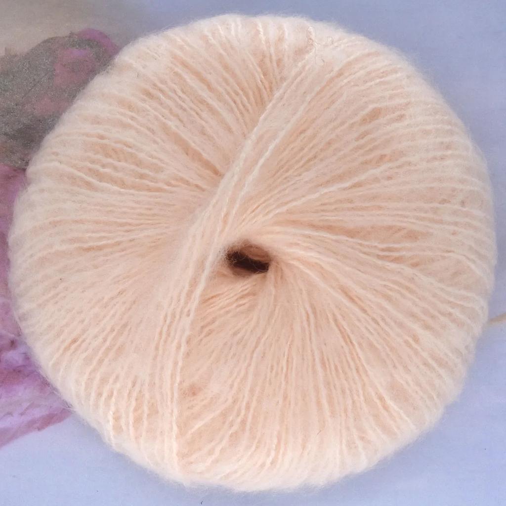 25g Soft 40% Acrylic 60% Mohair Yarn 160m/175yd Plush Yarn Hand Knitting Crochet Sewing DIY Shawl Scarf Thread