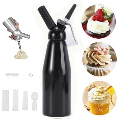 1000 ml Sahnespender Schneebesen Kuchen Kaffee Milch Tee Dekoration Backwerkzeuge Artisan Sahneaufschäumer mit dekorativem Kunststoffausguss