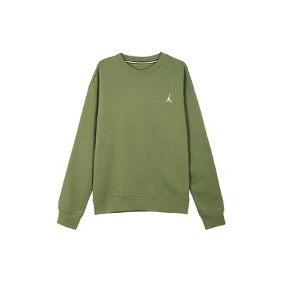 Jordan Solid Color Crew Neck Pullover Fleece Sweatshirt Men Tops Green FJ7777-340