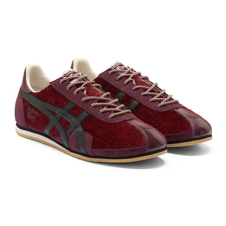 ONITSUKA TIGER Runspark Abriebfeste Low Top Freizeitschuhe Unisex Burgunderfarbene Sneaker 1183C536-500