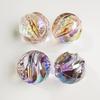 18mm Iridescent Aurora Transparent Faceted Round Beads for DIY Jewelry Making