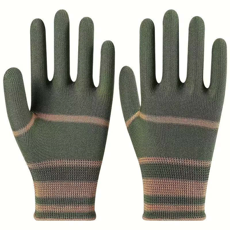 10 шт. Прочные и многоцелевые нейлоновые перчатки - Эластичная манжета на запястье, Прочные и легко моющиеся, Универсальные перчатки для рук 1PCS зелёный